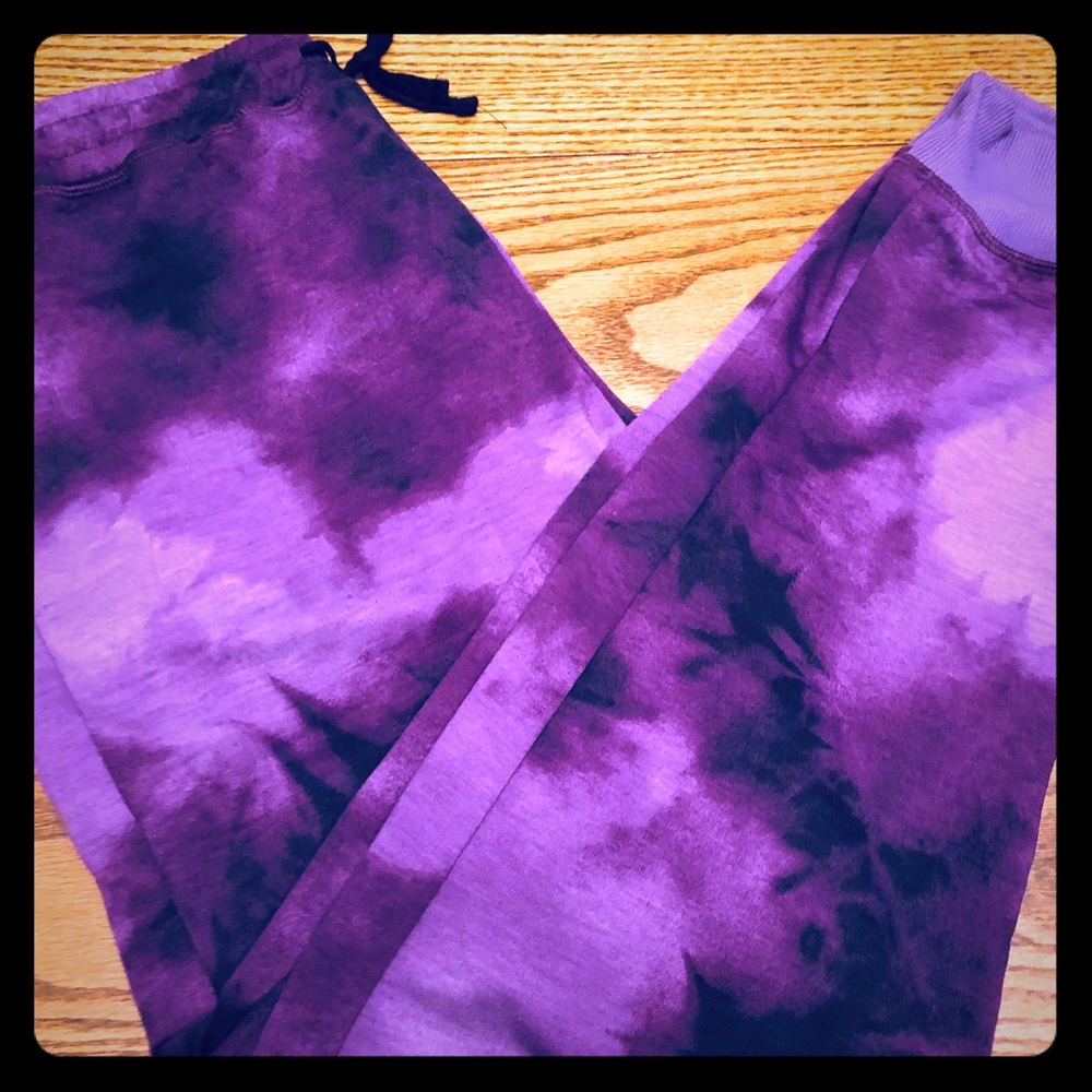 Lularoe Jax Purple tie dye jogger
